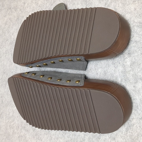 UBFEN Platform Sandals Sliders Grey Suede Women's Sandals Size EU42 US11 - Picture 8 of 8